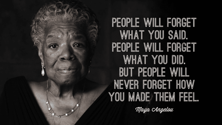 Quote van Maya Angelou.
