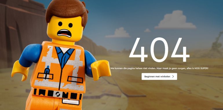 Beste 404-pagina ooit - Lego