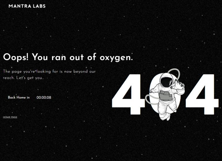 404-pagina Mantra Labs