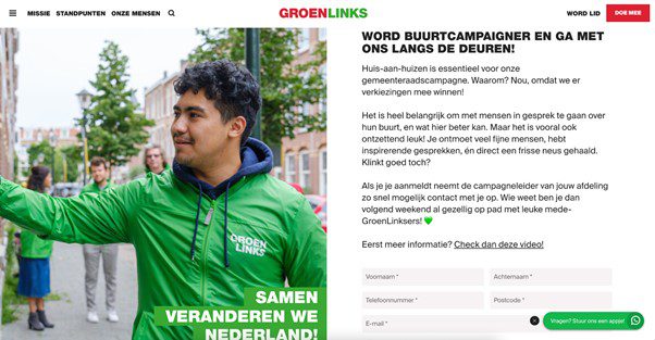 Campagne GroenLinks gemeenteraadsverkiezingen 2022.