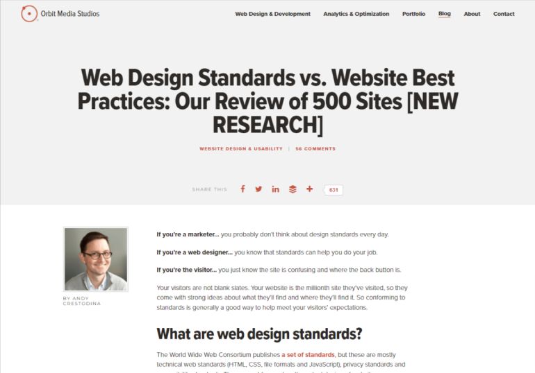Orbit Media: artikel over web design.