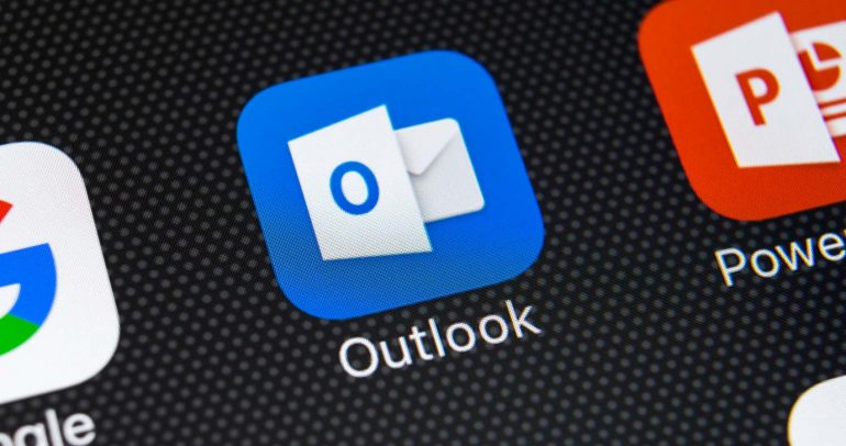 Outlook app.