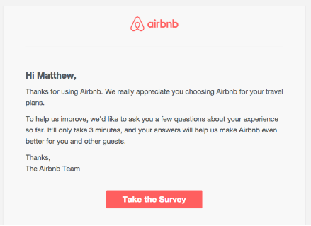 Airbnb feedback.