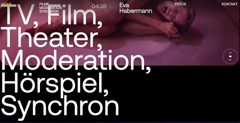 Oversized typografie Eva Haberman