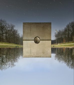 symmetrie in water smartphone foto