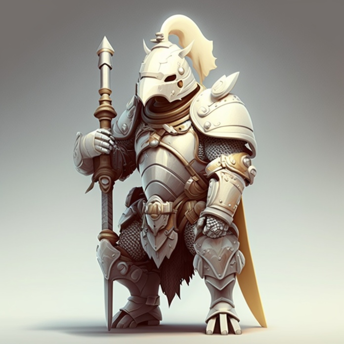 New version of AI generated depiction of mythical creature as knight