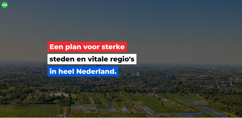 CDA-website Voor heel Nederland.