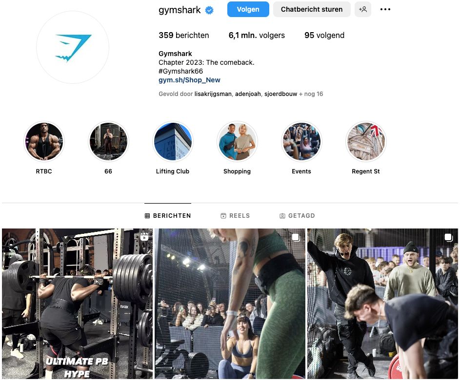 Gymshark Instagram