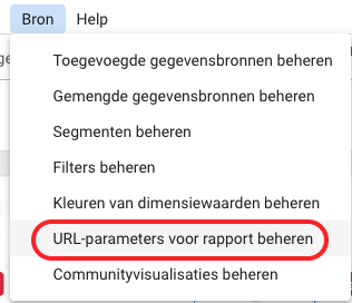 URL parameters voor rapport beheren