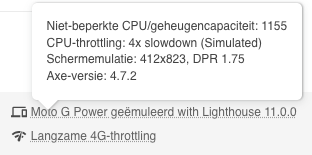 cpu throttling in pagespeed insights