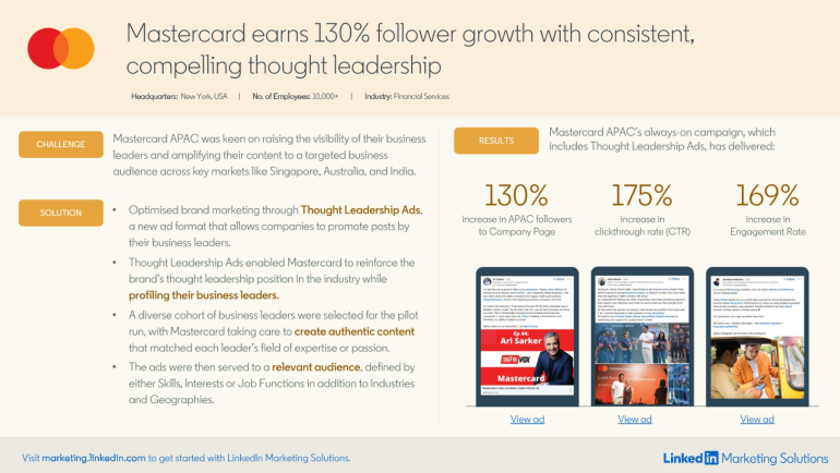 Onderzoek van LinkedIn naar resultaten thought leader-advertenties