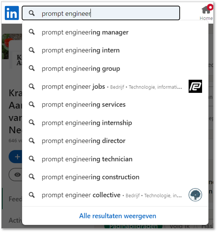 Prompt Engineer - Functie op LinkedIn - Trends 2024 Trudy Pannekeet