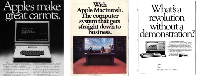 Voorbeeld Apple advertenties designtrends