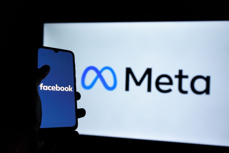 Facebook en Meta-logo