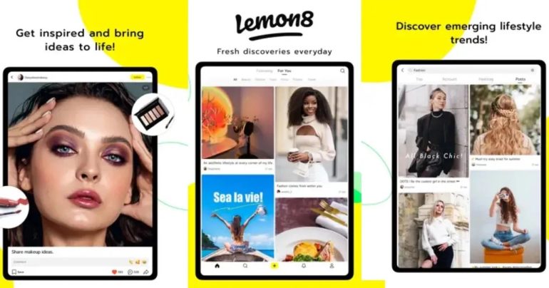 Visual van de app 'Lemon8'