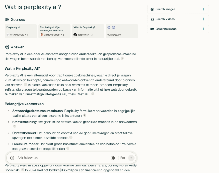 Uitleg wat Perplexity AI is