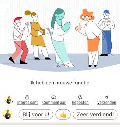 Blij voor u op LinkedIn 