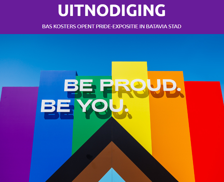 Uitnodiging Pride-expositie Batavia Stad