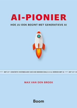 omslag boek AI-pionier hoe jij ook begint met generatieve ai