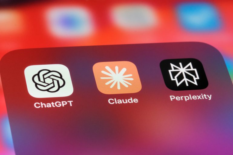 Apps Perplexity, ChatGPT en CLaude