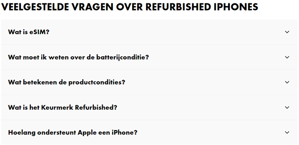 Veelgestelde vragen voor refurbished iphones