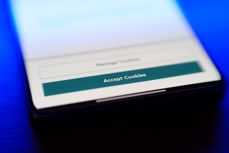 Cookies accepteren op mobiele telefoon.