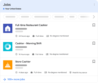 search results of vacancies in Google as structured data