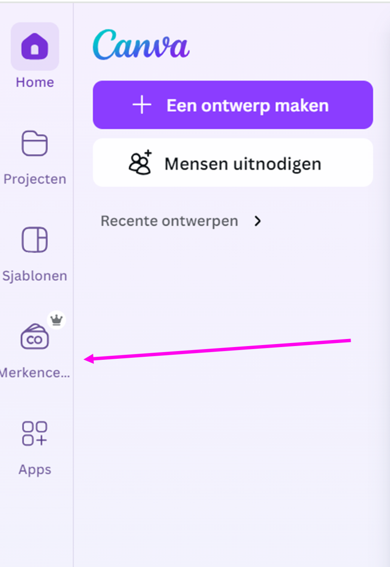 Screenshot Canva Merkencentrum