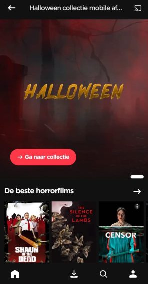 Halloween thema op Videoland