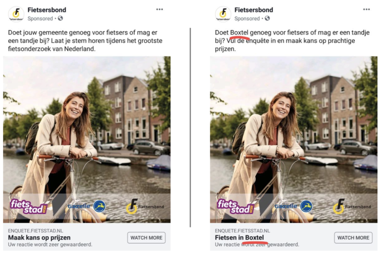 Massapersonalisatie Fietsersbond