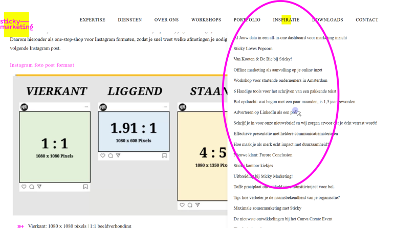 Opname muisbewegingen op de website gedurende het bezoek